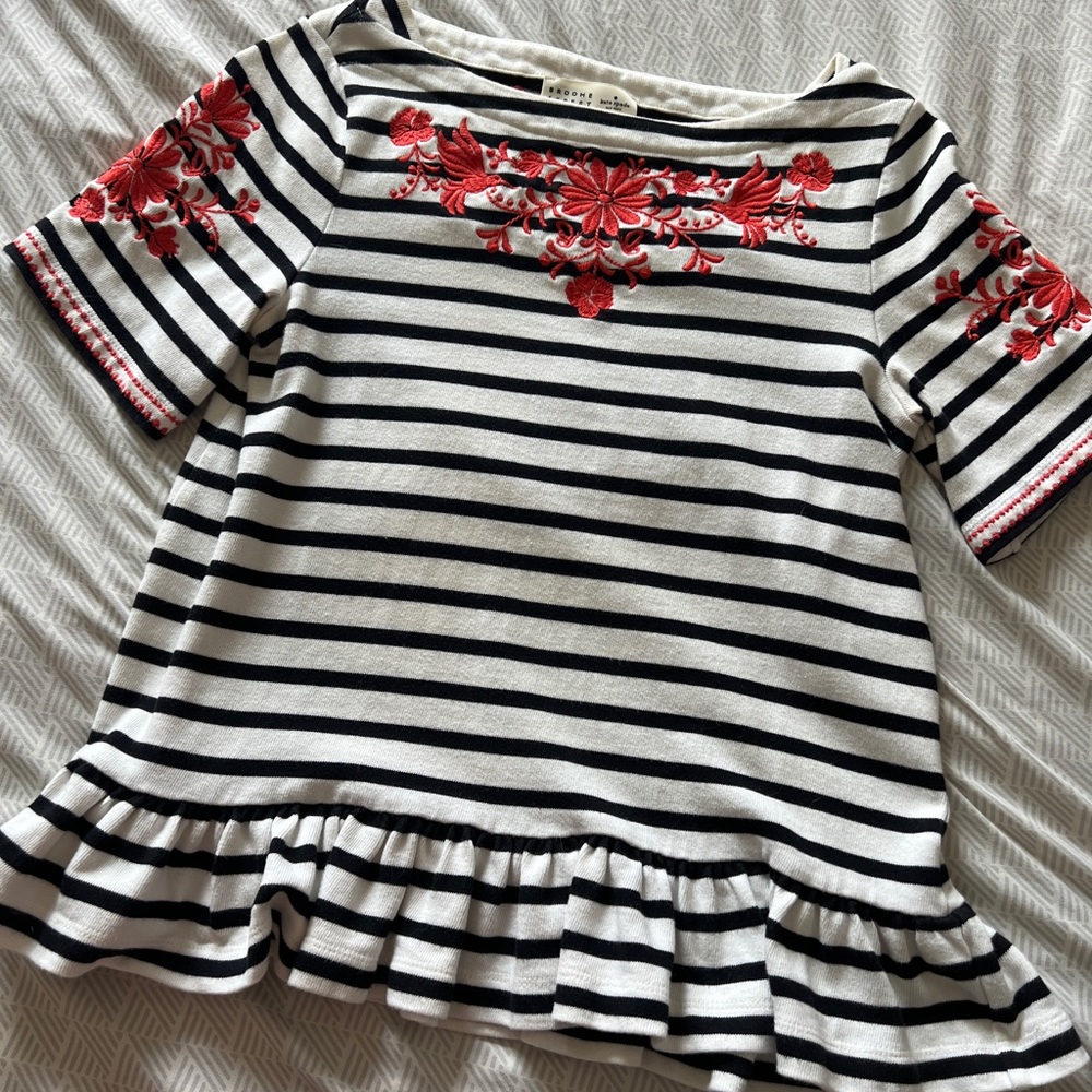 Kate Spade Broome Street embroidered shirt